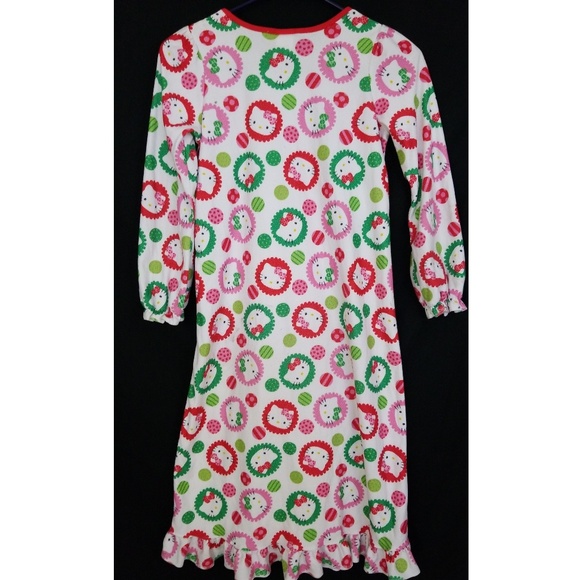 Hello Kitty Girl's White Pink Red Nightgown 10 - Picture 2 of 7